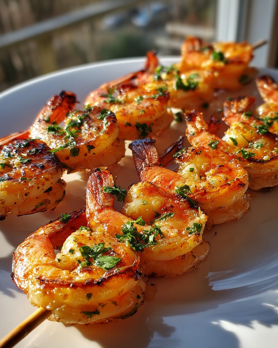 Garlic Butter Shrimp Skewers - detail 1