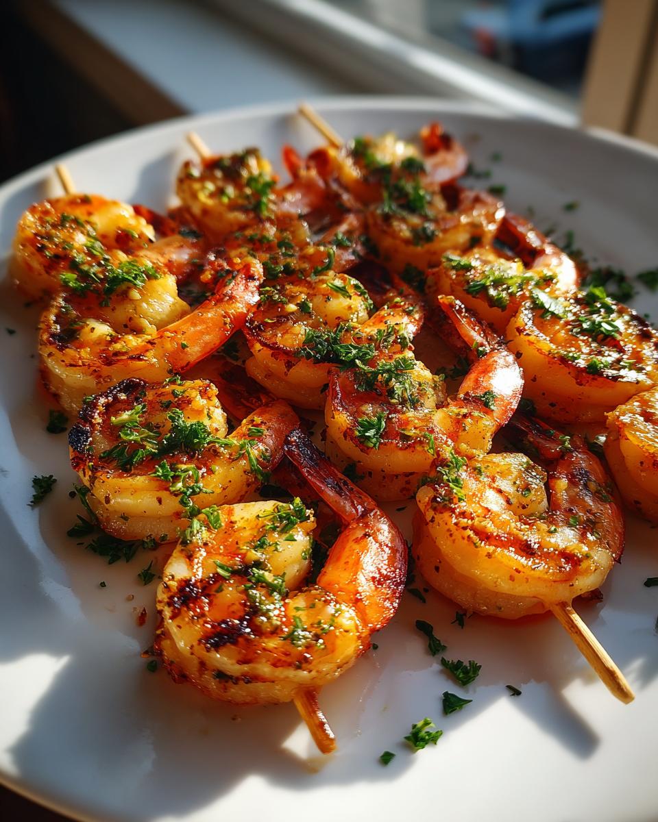 Garlic Butter Shrimp Skewers - detail 2