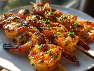 Home 9 Garlic Butter Shrimp Skewers