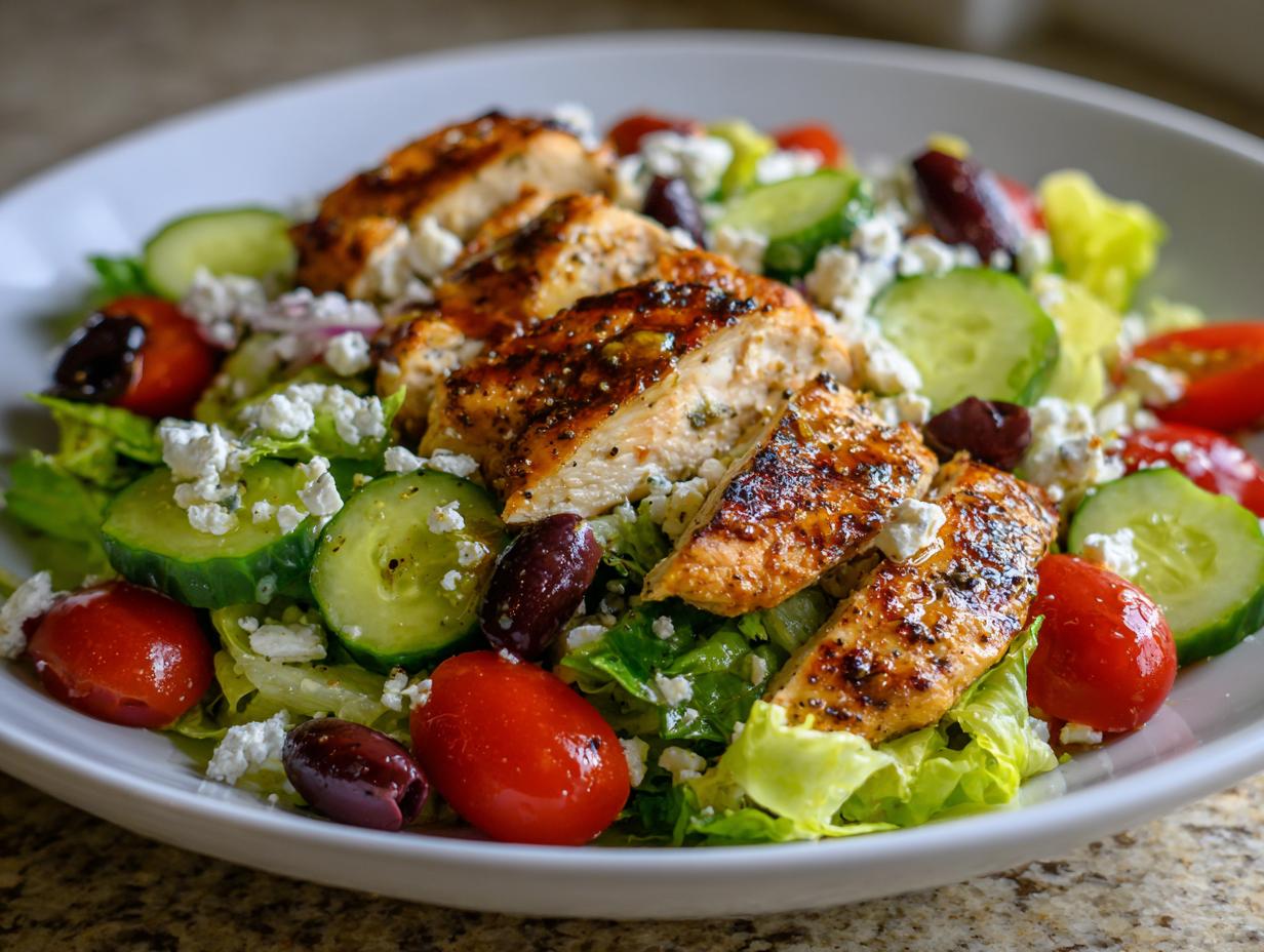Greek Salad with Grilled Chicken