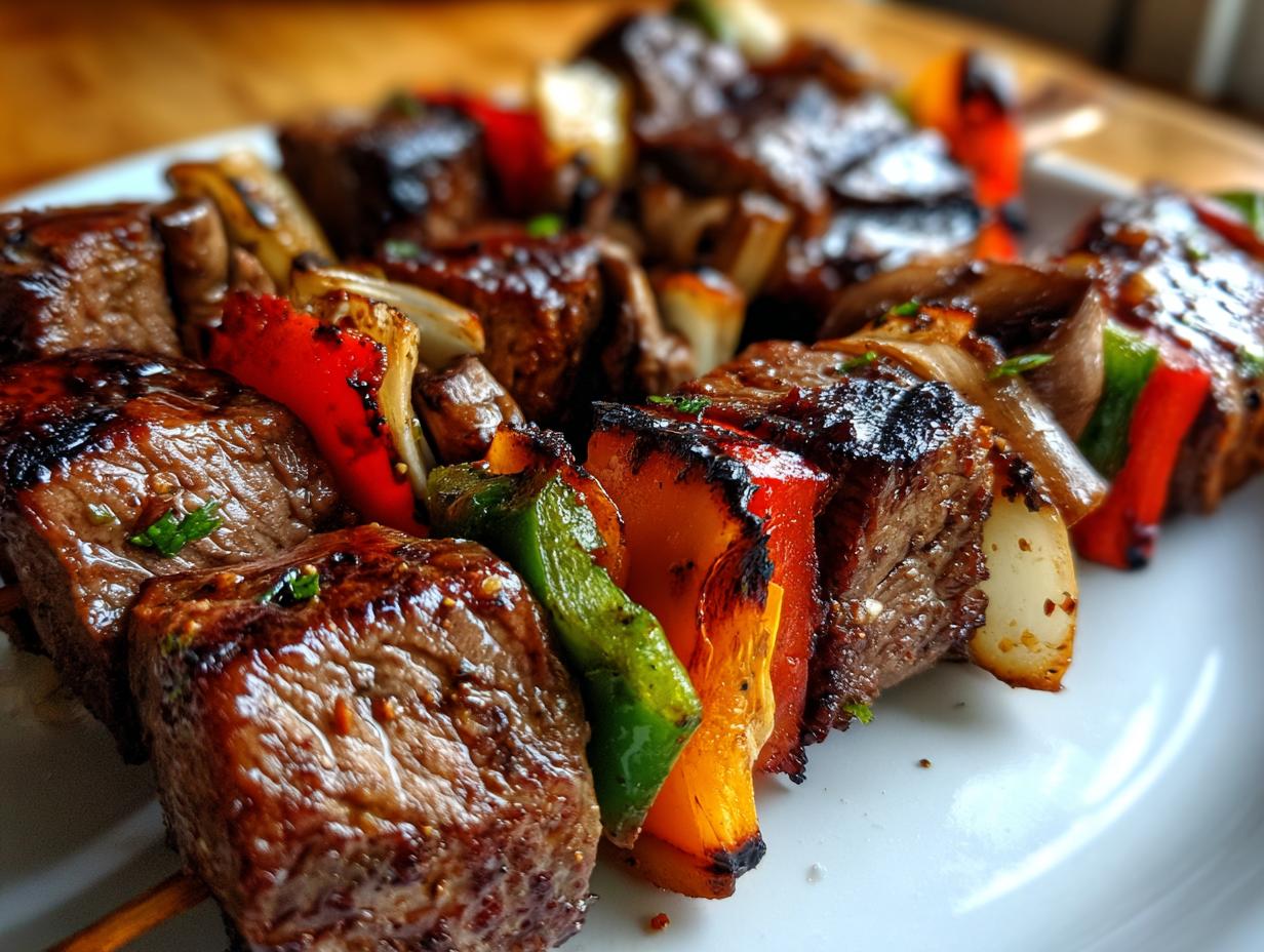 Home 16 Grilled Steak Kabobs