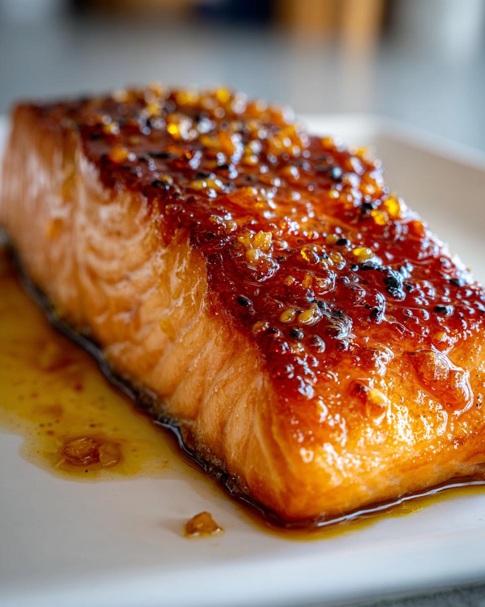 Honey Garlic Glazed Salmon - detail 2