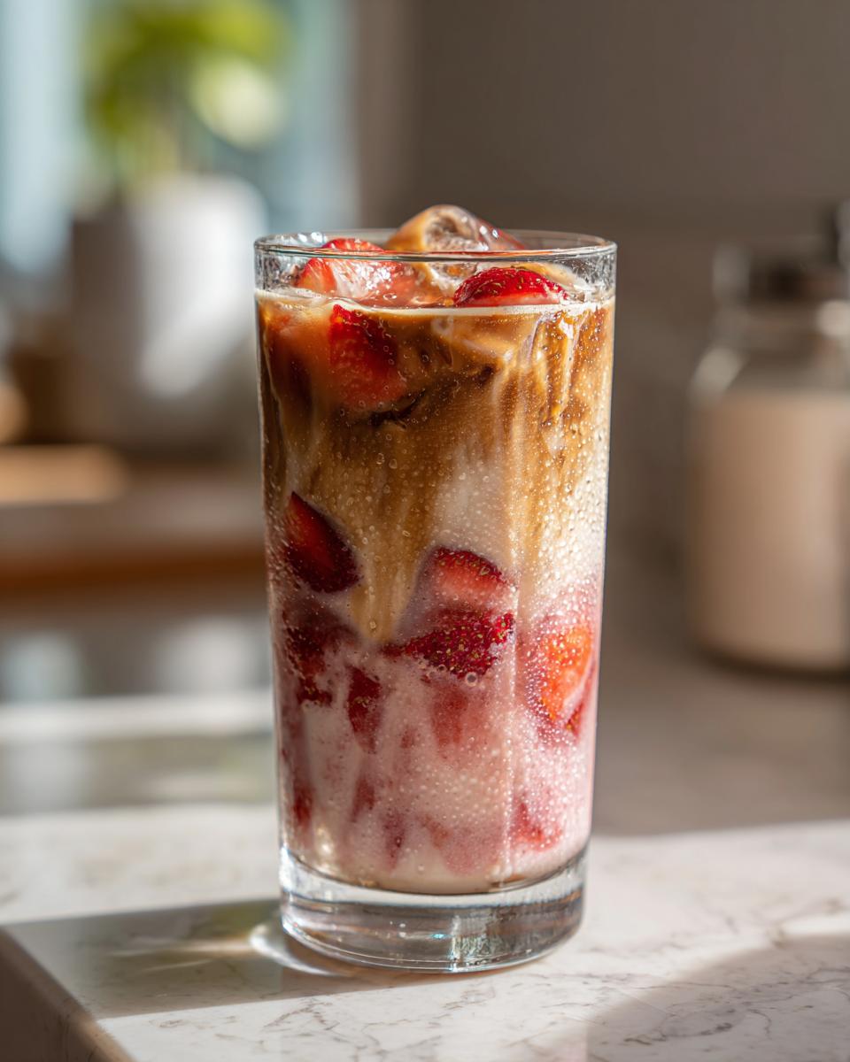 Iced Strawberry Latte - detail 2