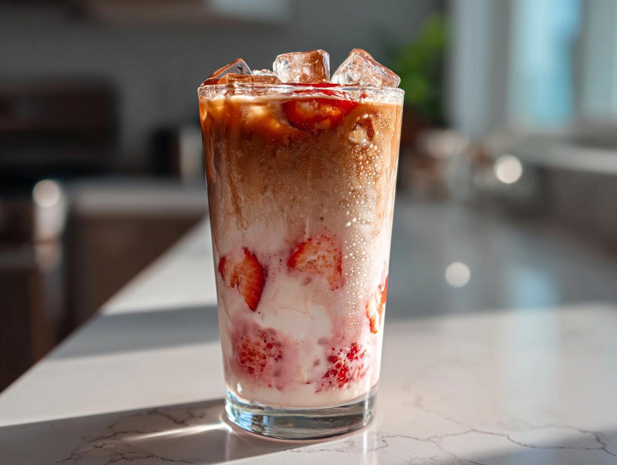 Iced Strawberry Latte