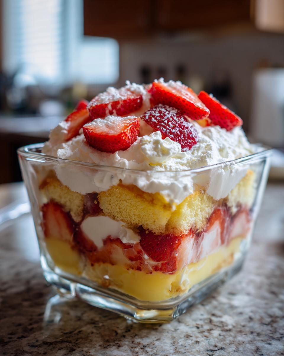 Lemon Strawberry Trifle - detail 1