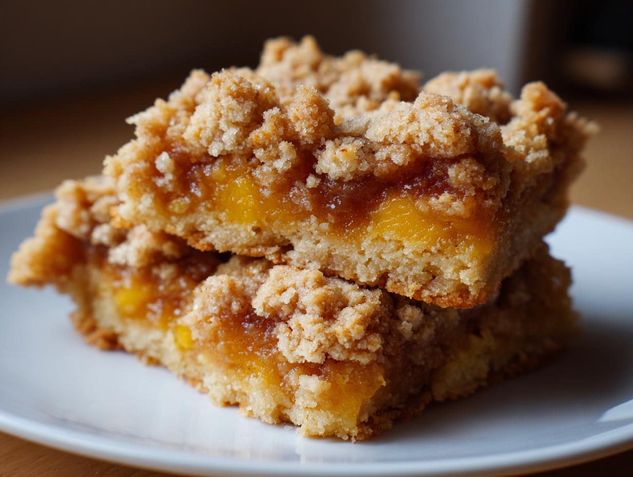 Peach Cobbler Bars