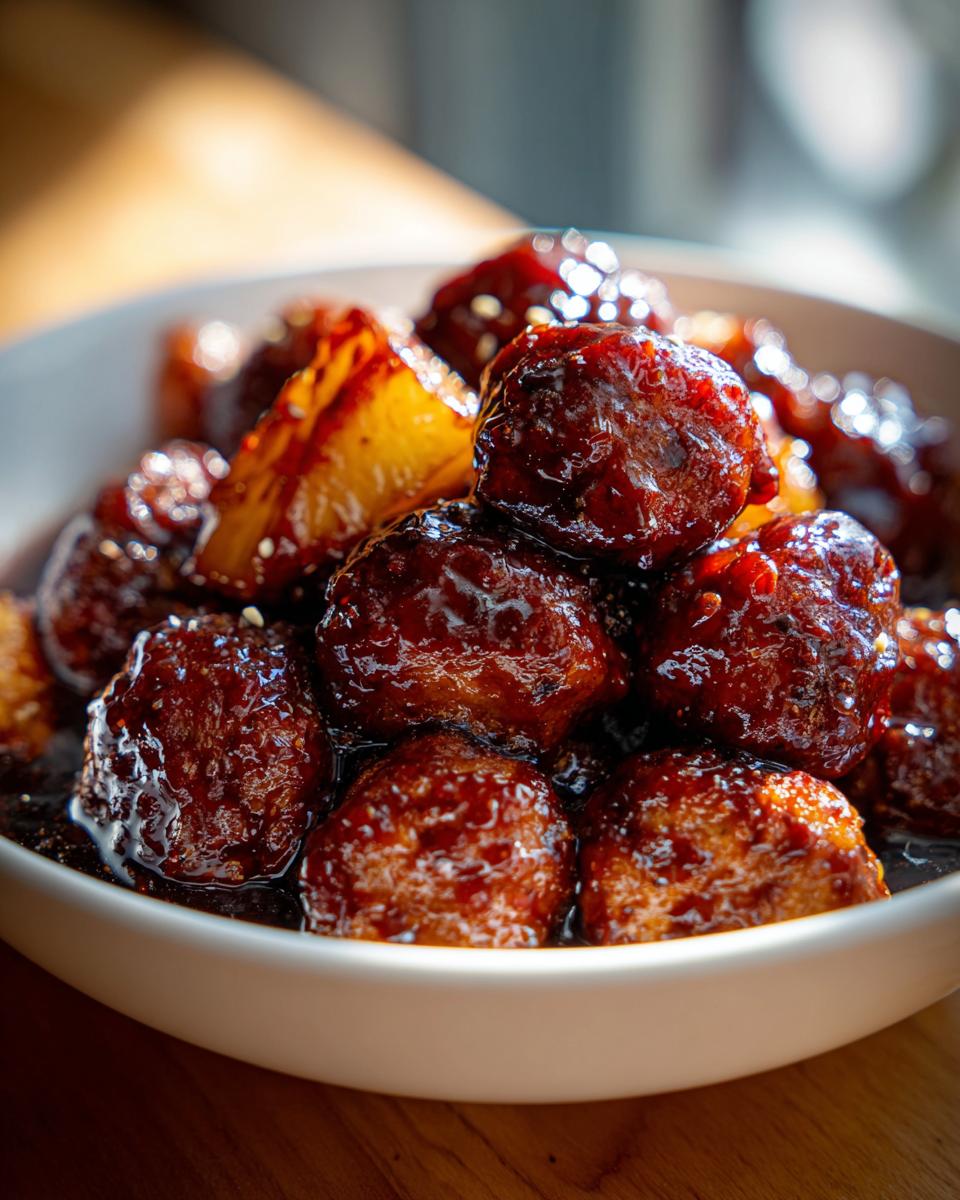 Pineapple BBQ Meatballs - detail 1