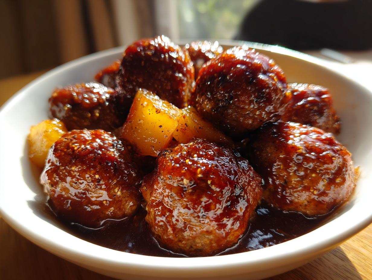 Pineapple BBQ Meatballs