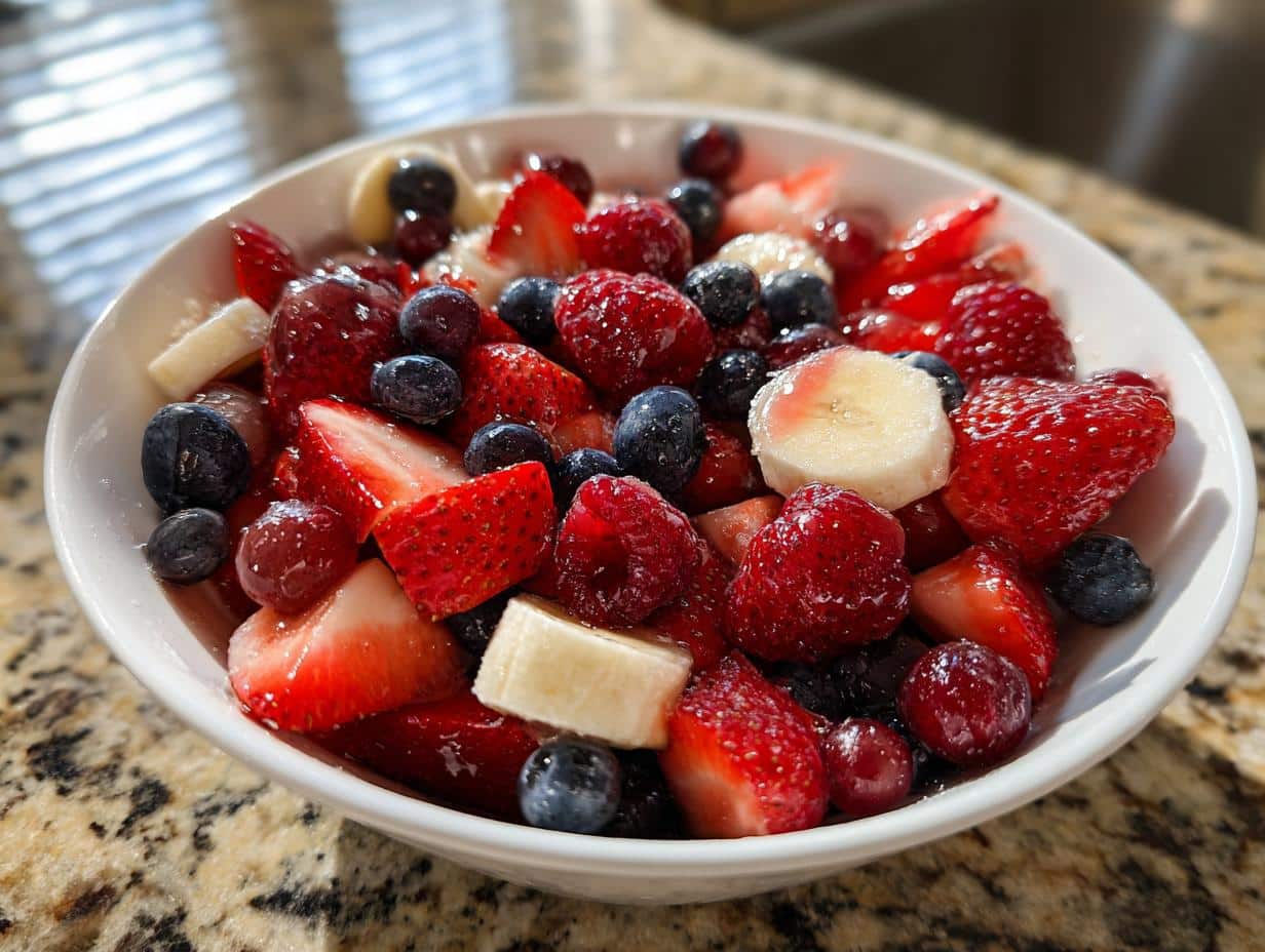 Red White and Blue Fruit Salad