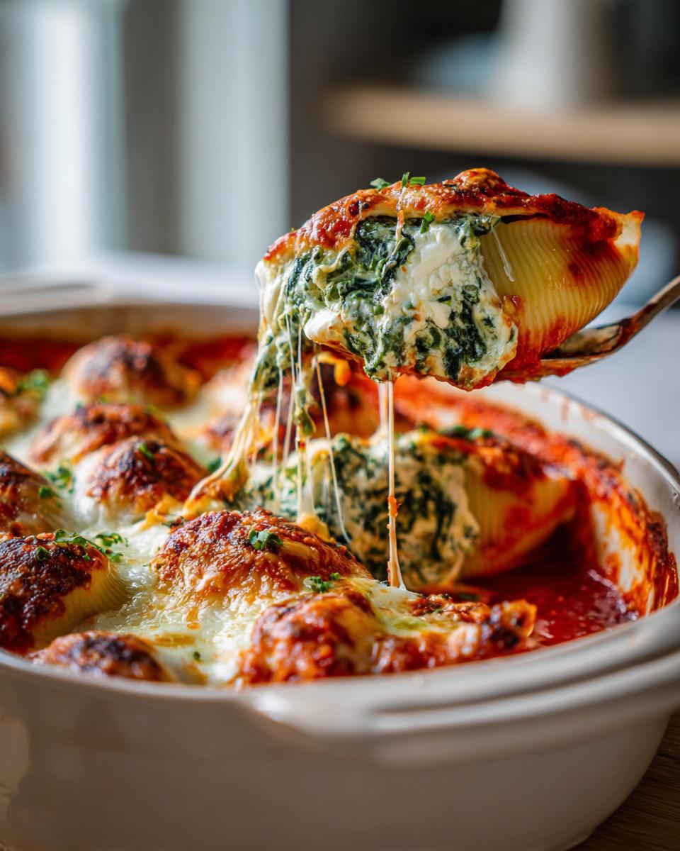 Spinach Ricotta Stuffed Shells - detail 2