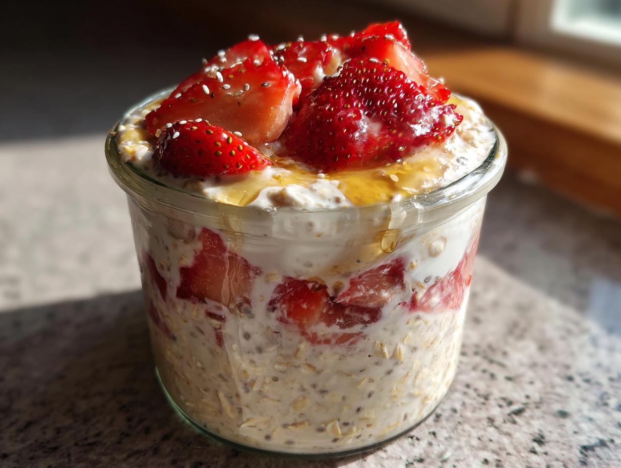 Strawberry Banana Overnight Oats