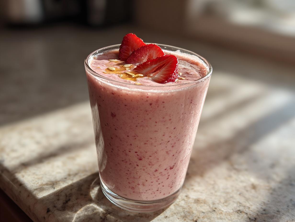 Strawberry Oatmeal Smoothie