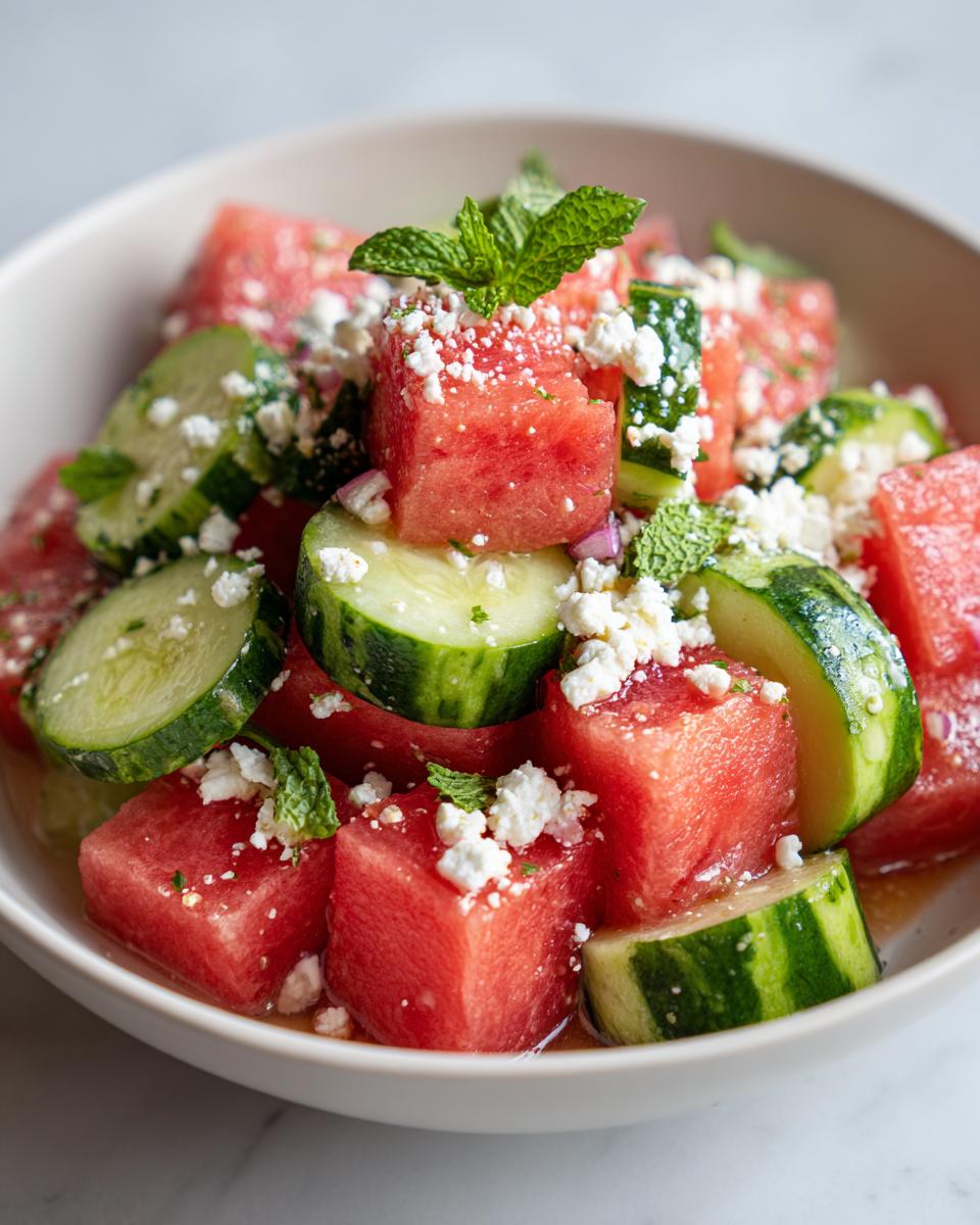 Watermelon Cucumber Salad - detail 1