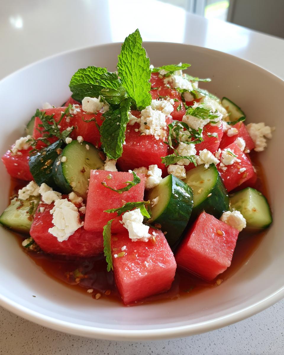 Watermelon Cucumber Salad - detail 2