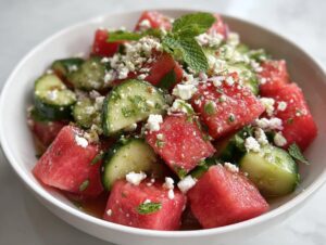 Watermelon Cucumber Salad