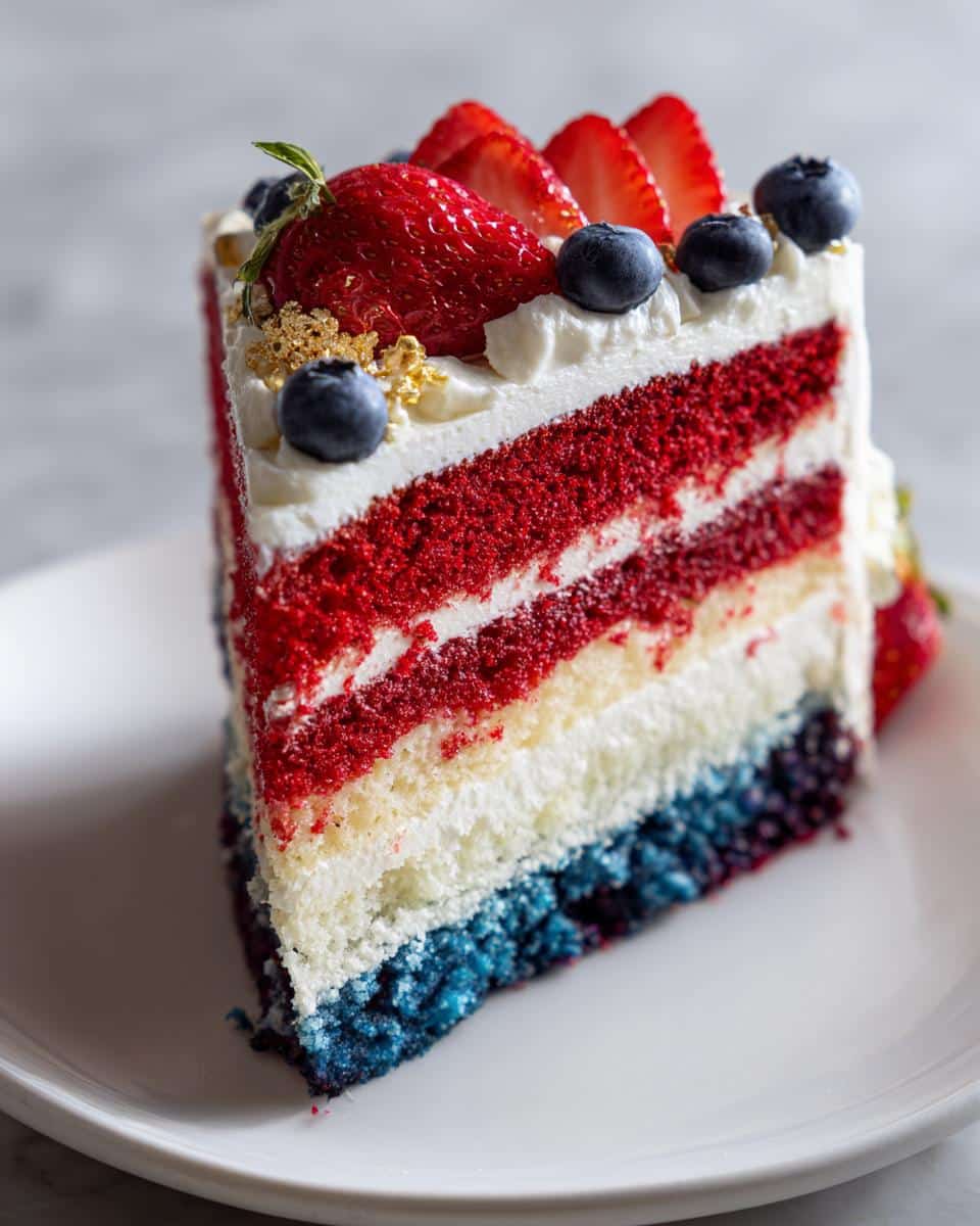 American flag cake - detail 1