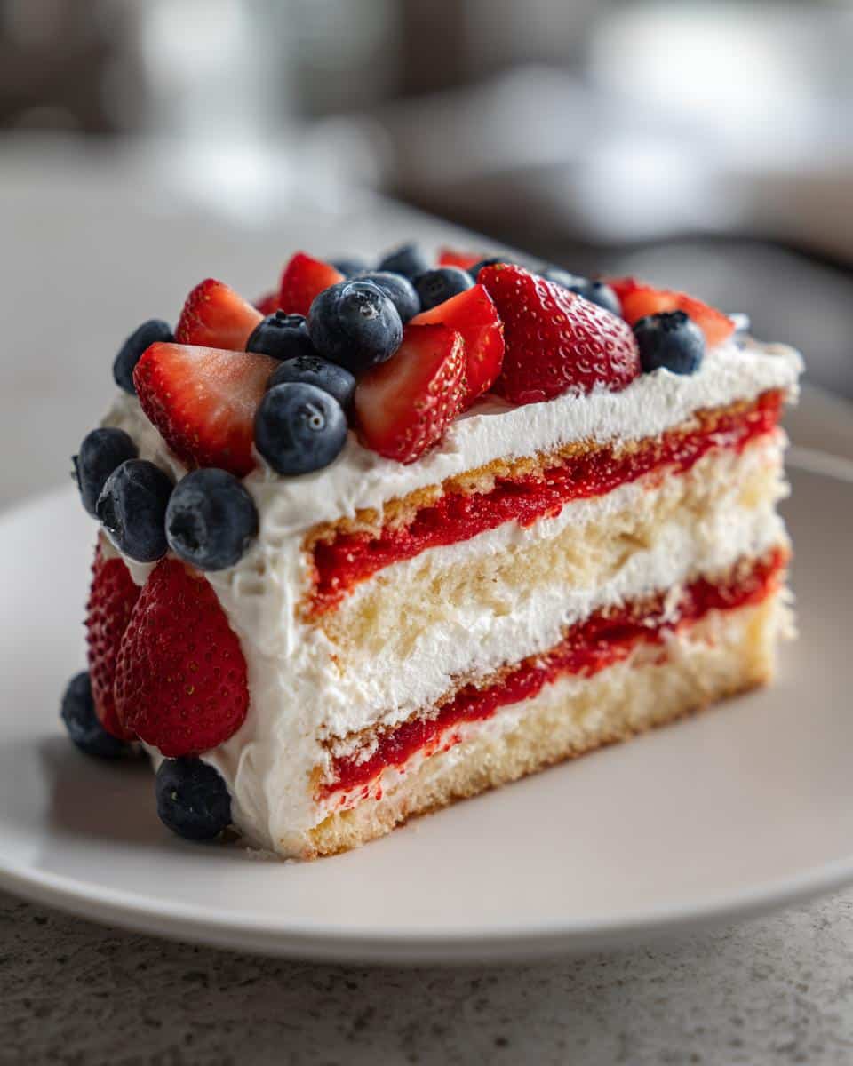 American flag cake - detail 2