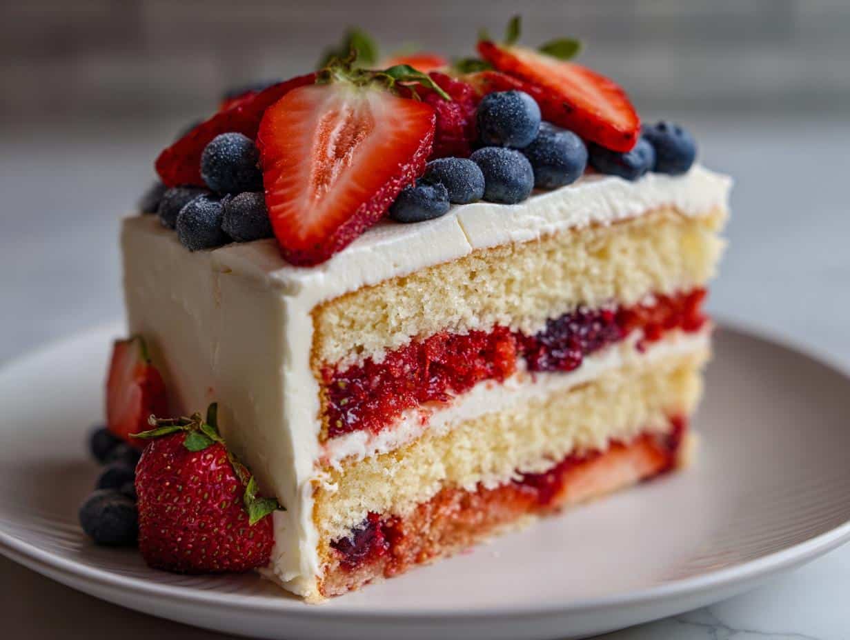 Home 18 American flag cake