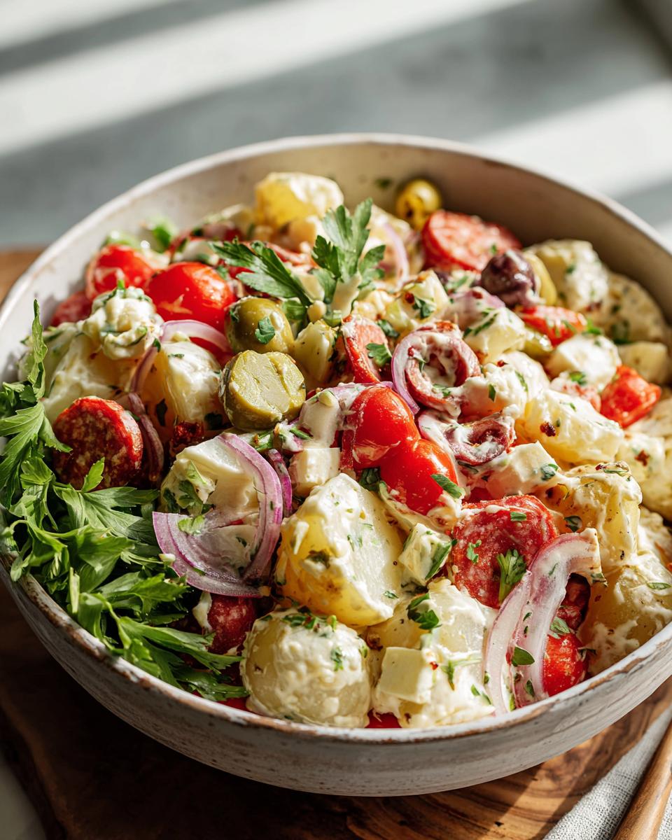 Antipasto Potato Salad: 6 Bold Reasons to Win Your Cookout 3 Antipasto Potato Salad - detail 1