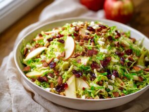 Apple Cranberry Brussels Sprouts Salad