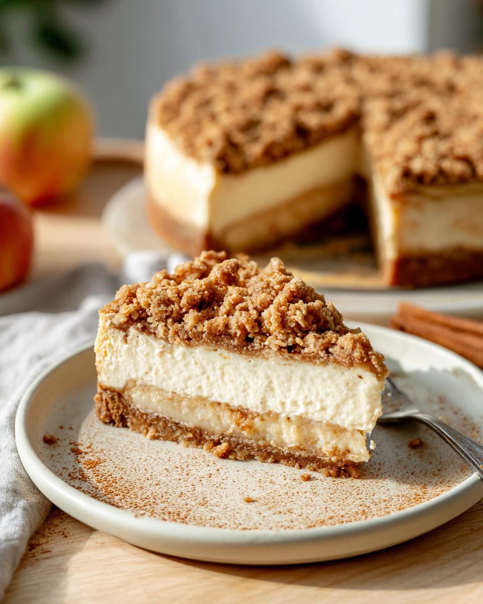 Apple Crumble Cheesecake - detail 1