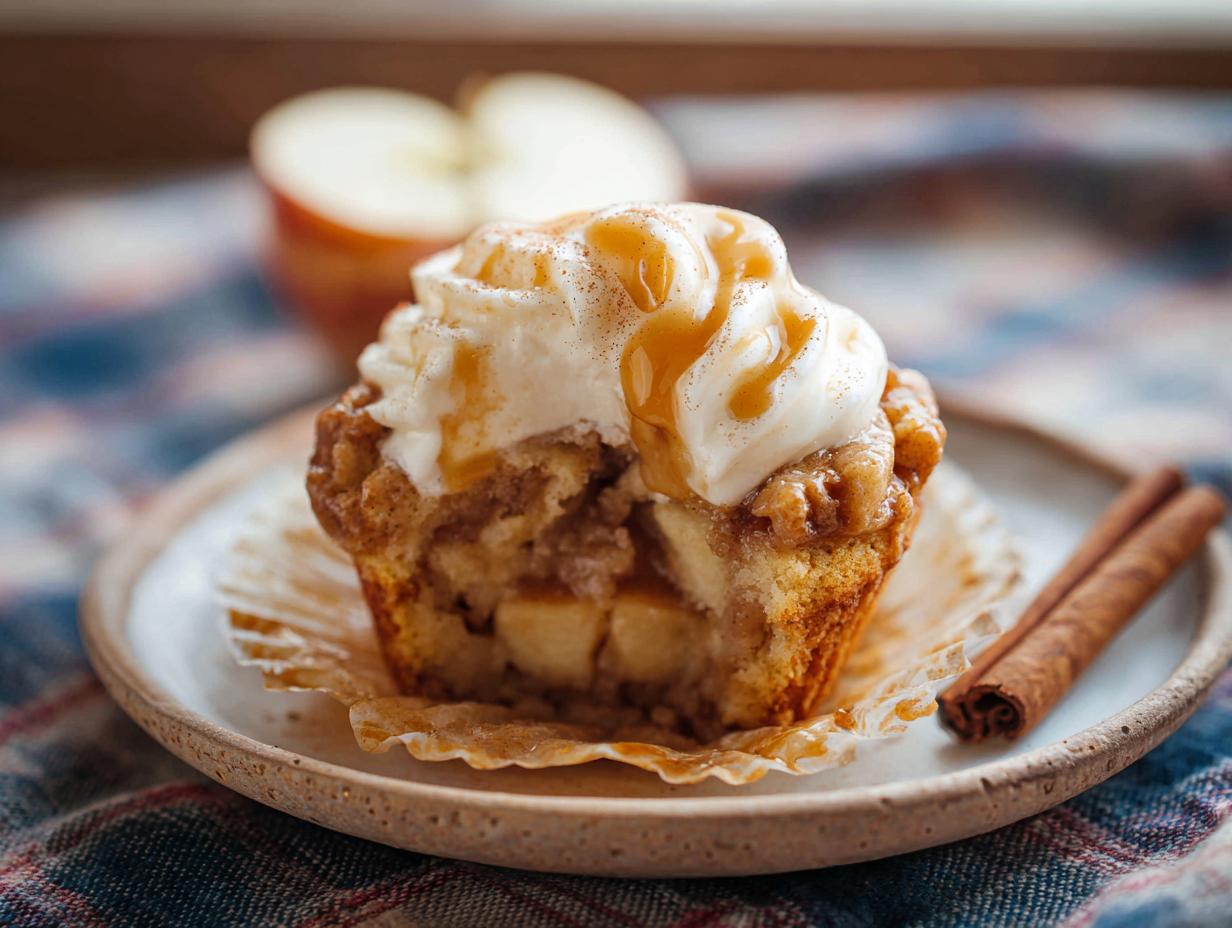 Apple Pie Stuffed Cupcakes