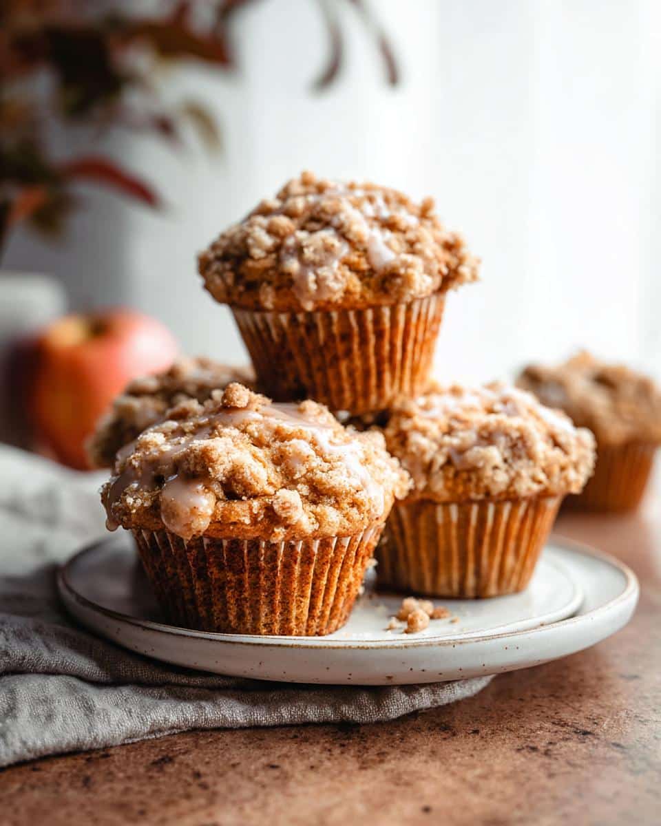 Irresistible One Bowl Apple Crumble Muffins 3 Apple crumble muffins - detail 1
