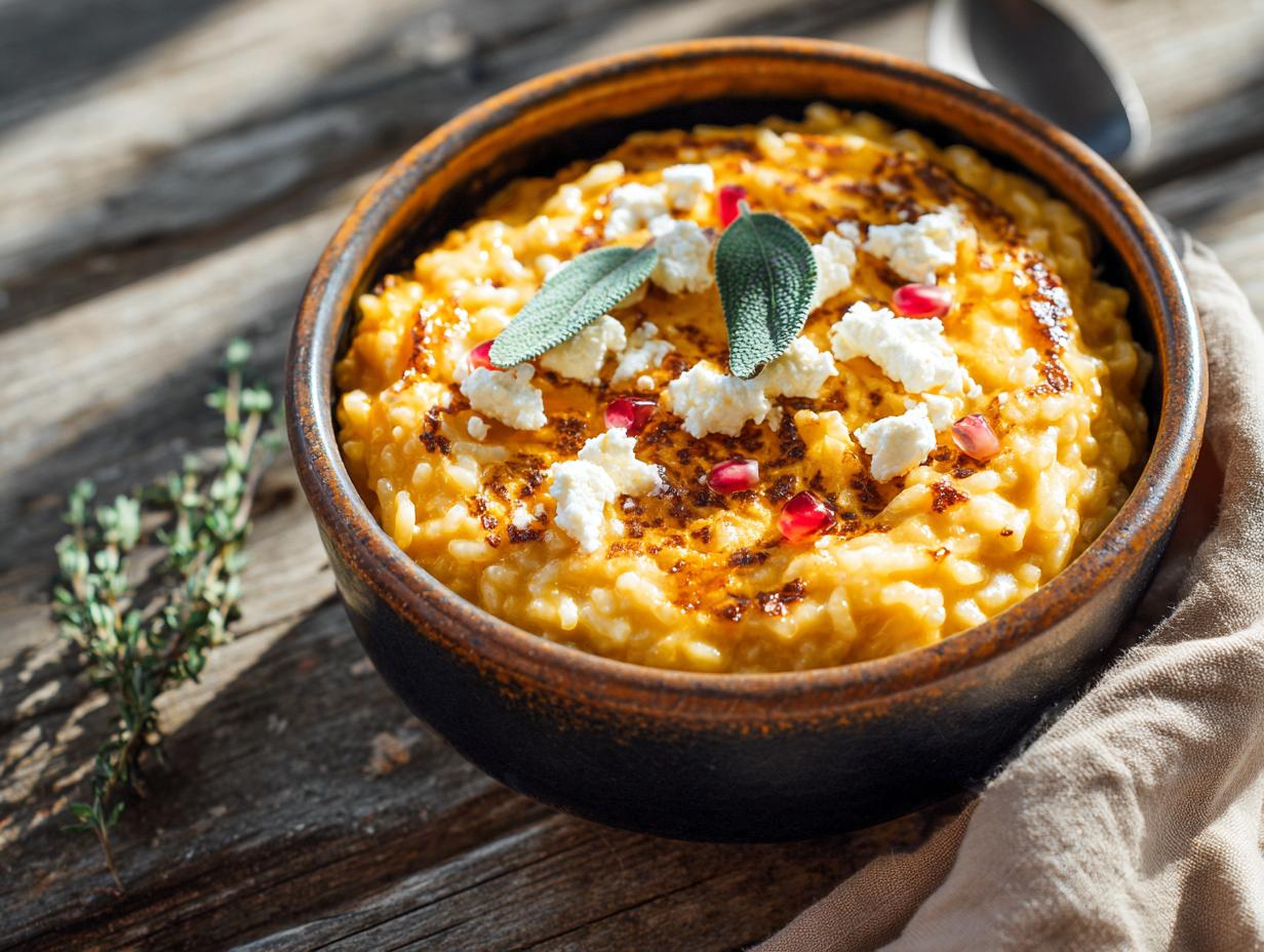 Home 13 Baked Pumpkin Goat Cheese Risotto
