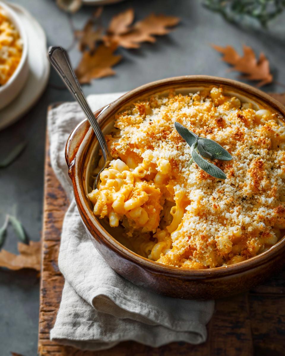 Baked White Cheddar Pumpkin Mac & Cheese in 5 Steps 3 Baked White Cheddar Pumpkin Mac & Cheese - detail 1
