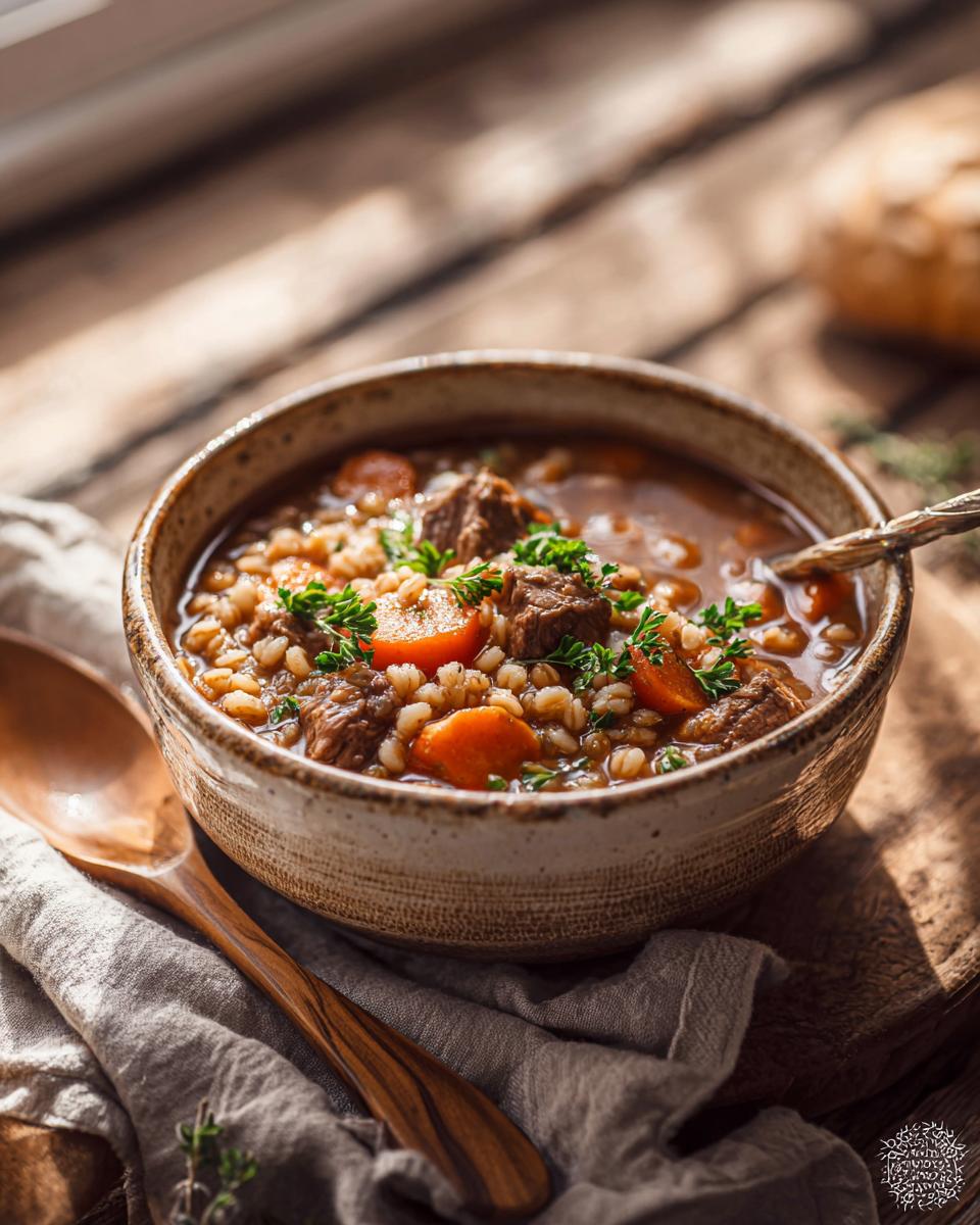 Cozy Beef Barley Soup 5 Essential One-Pot Tips 3 Beef Barley Soup - detail 1