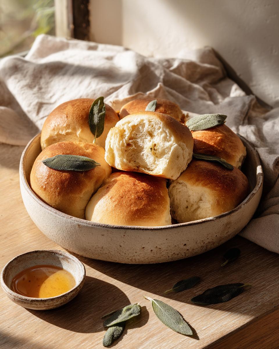 Brown Butter Sage Dinner Rolls - detail 1