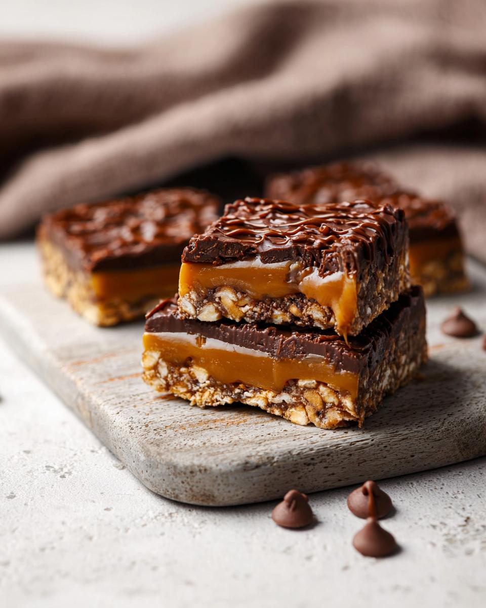 Irresistible 3-Layer Caramel Crunch Bars 3 Caramel Crunch Bars - detail 1