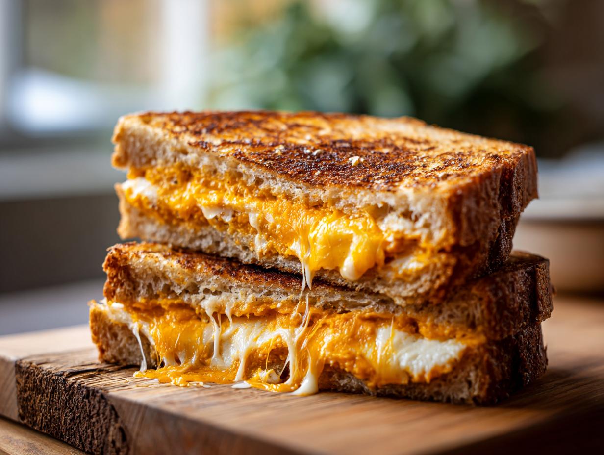 Cheddar Pumpkin Grilled Cheese
