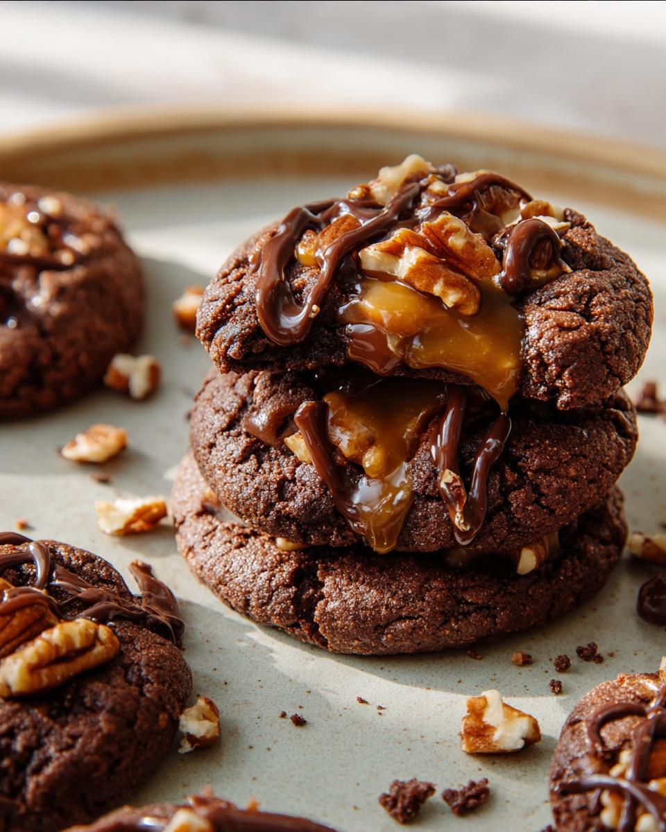 Chocolate Turtle Cookies Ready in 25 Minutes 3 Chocolate Turtle Cookies - detail 1
