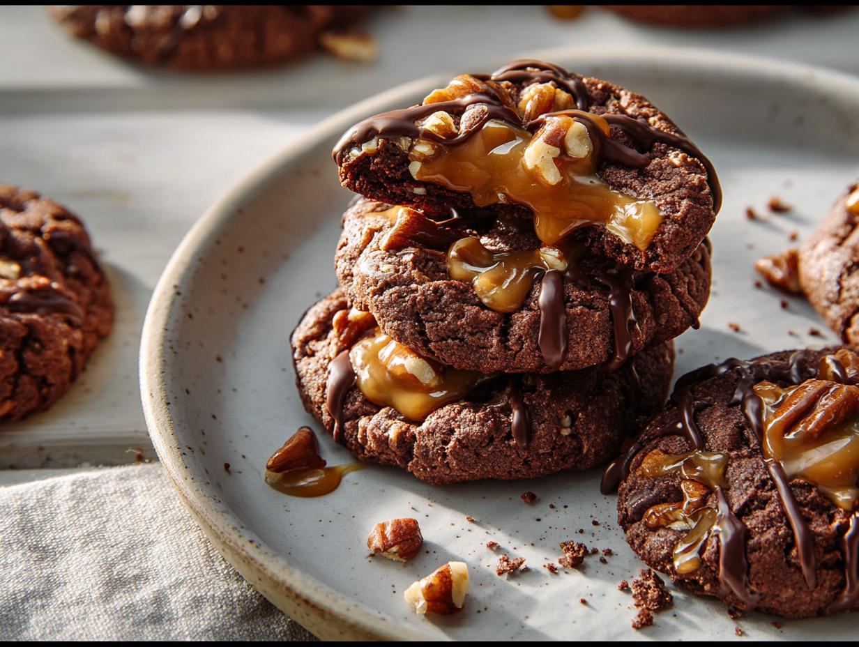 Home 15 Chocolate Turtle Cookies