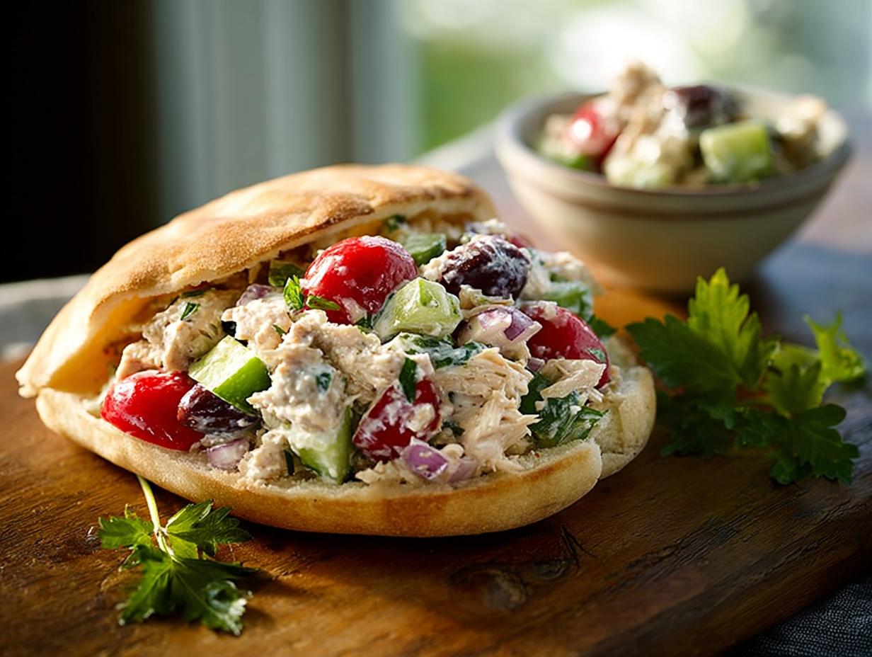 Chopped Greek Chicken Sandwich