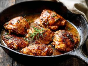 Home 5 Cider Glazed Chicken Thighs