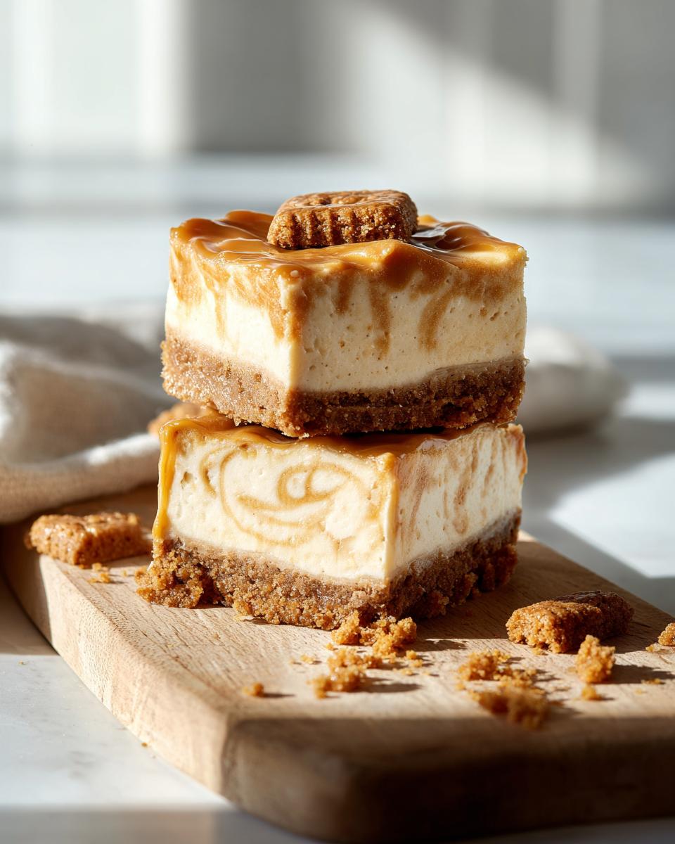 Cookie Butter Caramel Cheesecake Bars - detail 1