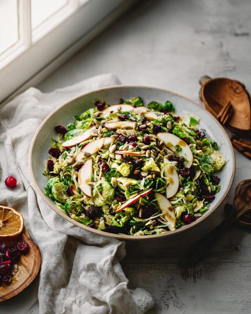 Cranberry Apple Brussels Sprouts Salad