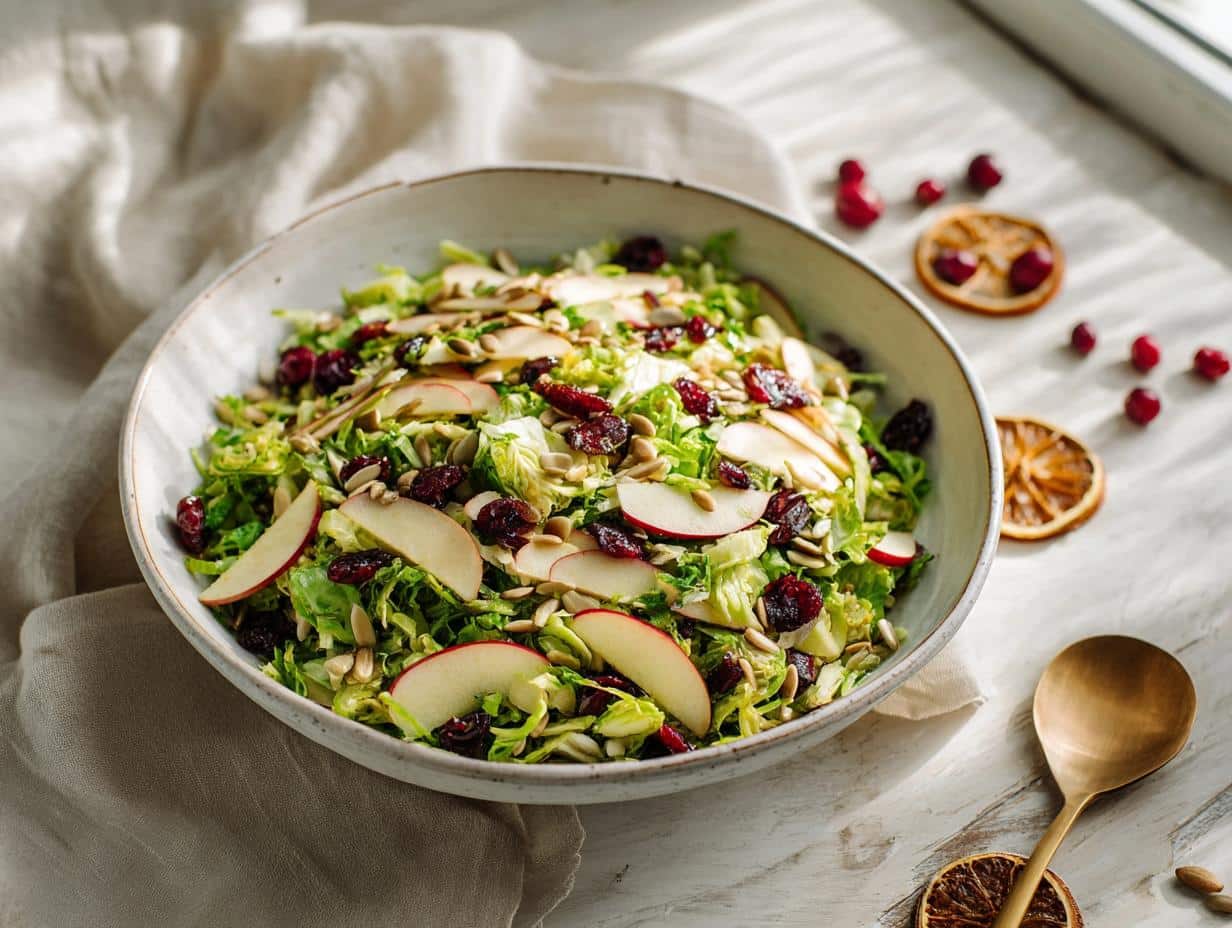 Cranberry Apple Brussels Sprouts Salad