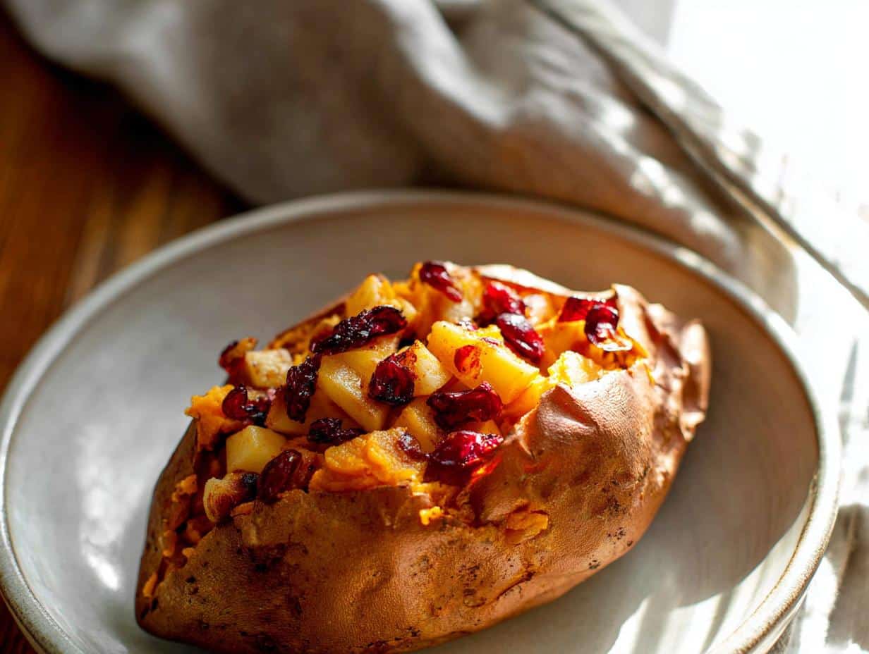 Cranberry Apple Twice-Baked Sweet Potatoes