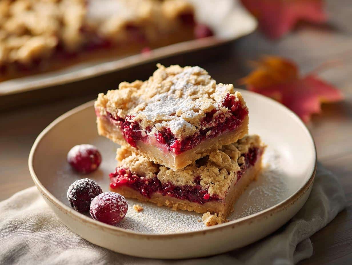 Cranberry Crumble Bars