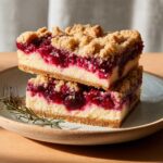 Cranberry Crumble Cheesecake Bars: 3 Perfect Textures 4 Cranberry Crumble Cheesecake Bars
