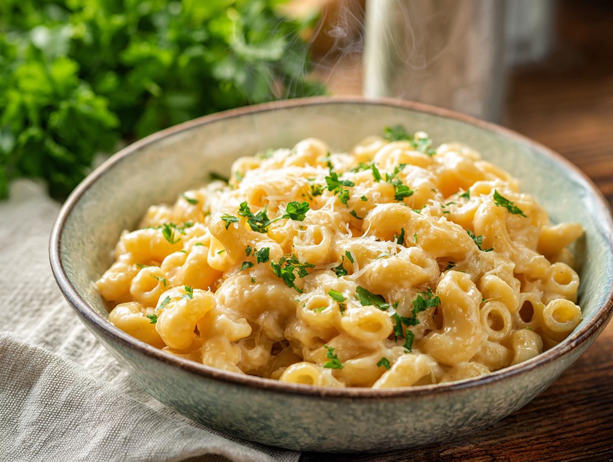 Creamy Garlicky Alfredo Ditalini