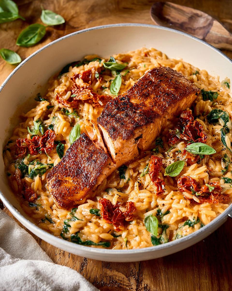 Creamy Sun-Dried Tomato Salmon & Orzo in 30 Mins 3 Creamy Sun-Dried Tomato Salmon & Orzo - detail 1