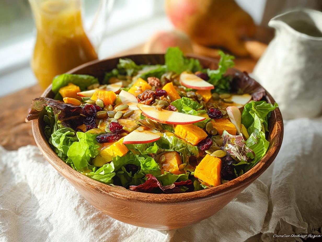 Fall Harvest Salad with Pumpkin Vinaigrette