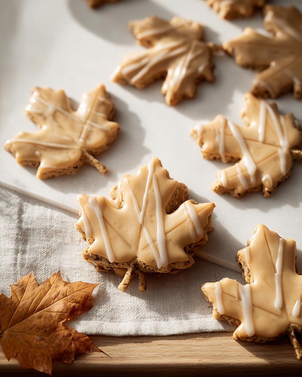 Glazed Maple Leaf Cookies Perfect for 5 Days 3 Glazed Maple Leaf Cookies - detail 1