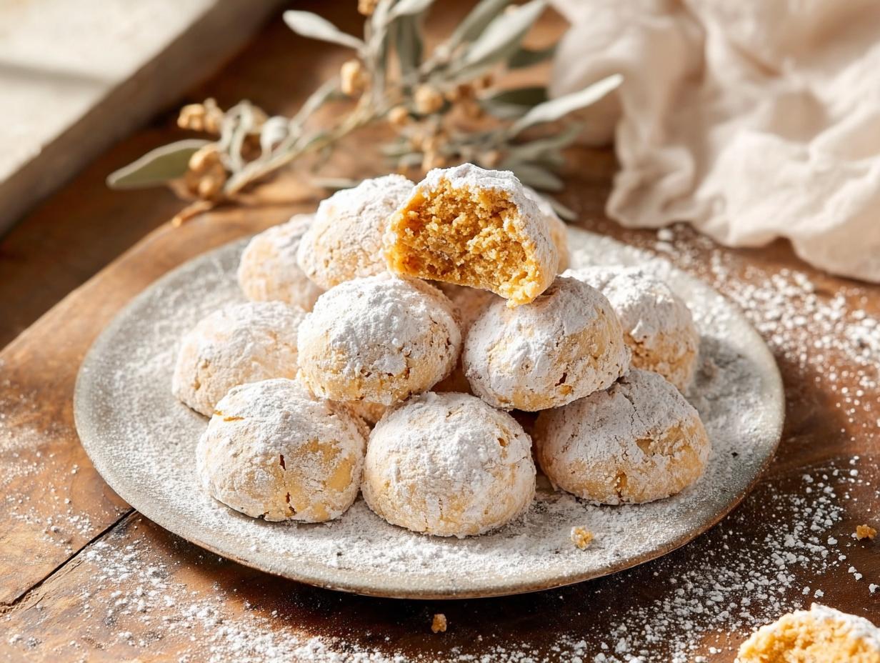 Gluten-Free Pumpkin Snowball Cookies