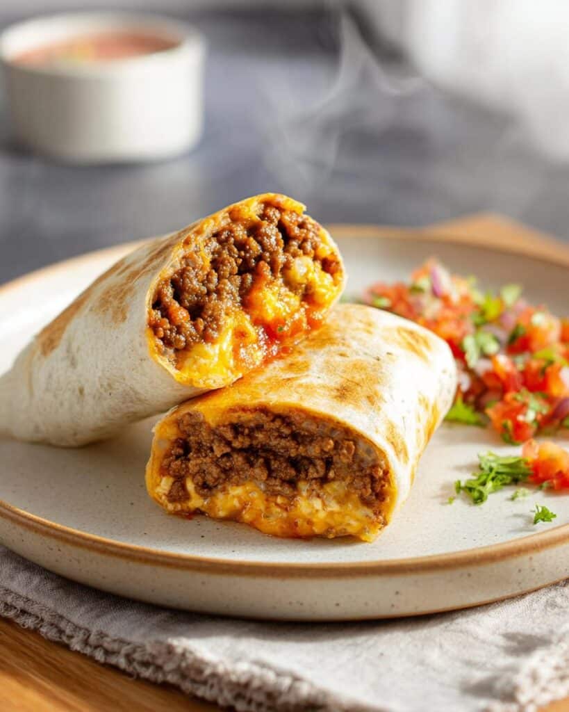 Hearty 25-Minute Ground Beef Breakfast Burrito 3 Ground Beef Breakfast Burrito