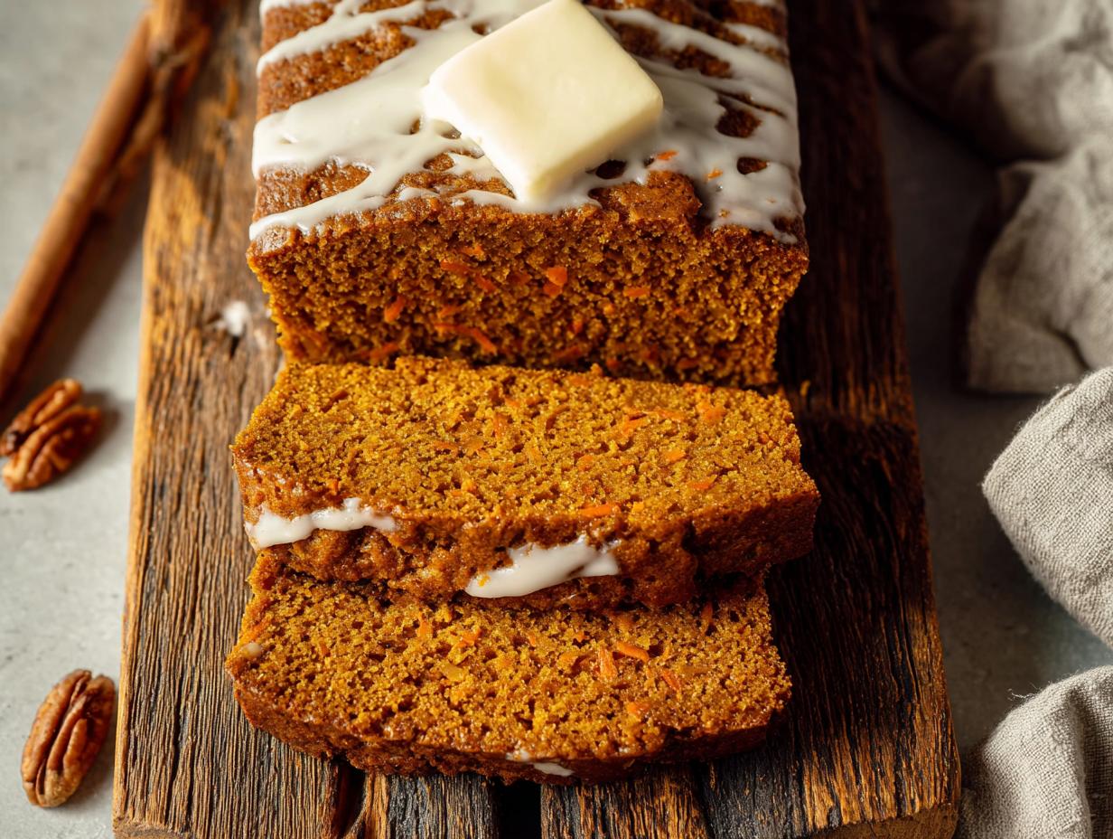 Healthy Pumpkin Carrot Breakfast Bread